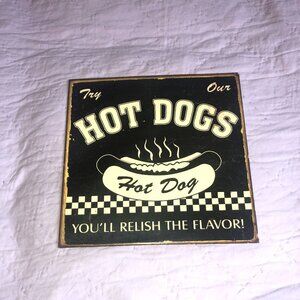 "Hot Dogs" metal sign - wall decor